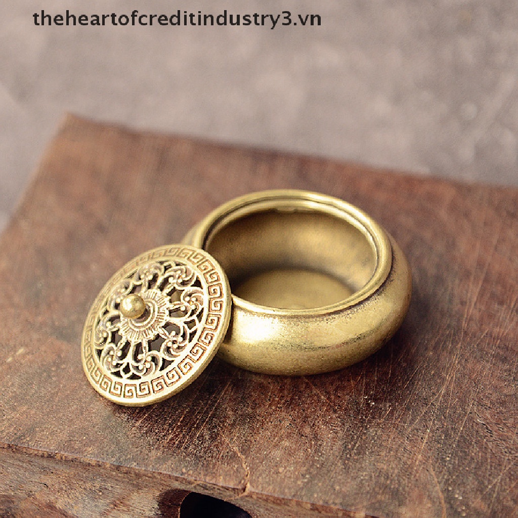 Đế Đốt Trầm Hương Mini Bằng Đồng Thau Hình Hoa Sen Bỏ Túi