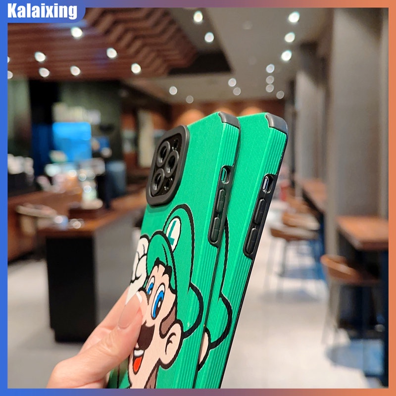 Ốp Điện Thoại Da Mềm In Hình Mario Cho iPhone 14 13 12 11 Pro Max X XR Xs Max 7 / 8 Plus