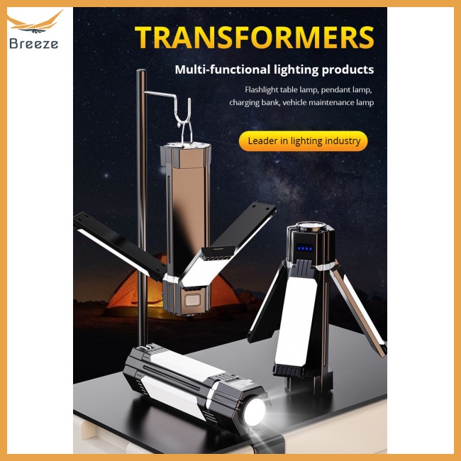 Đèn Pin Cắm Trại 5 Chế Độ Kèm Sạc Tiện Dụng Chất Lượng Cao