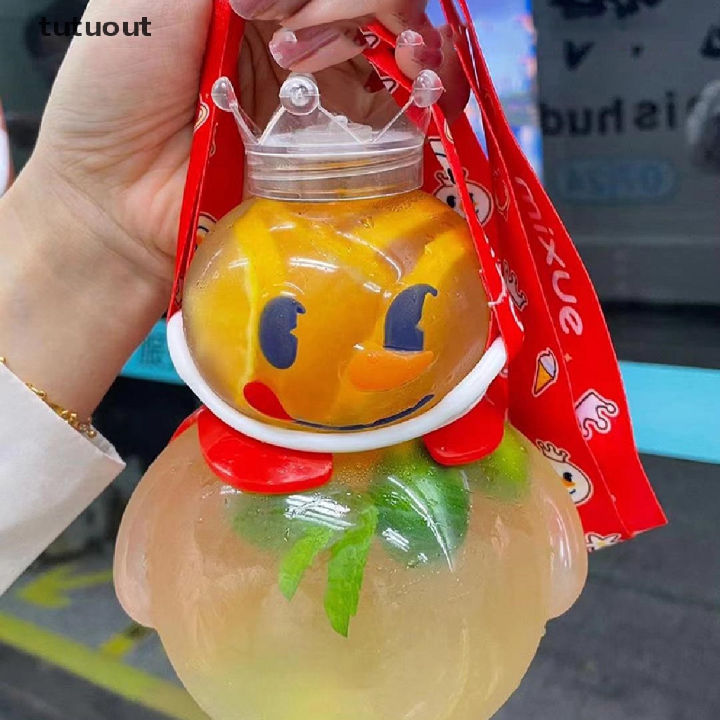 Bình Nước Có Ống Hút Họa Tiết Người Tuyết Hoạt Hình Dễ Thương