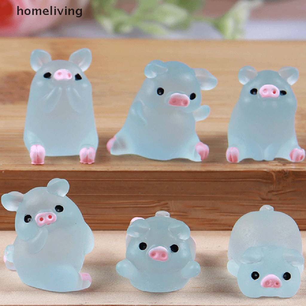Bộ 10 Chú Heo Bằng Nhựa Dễ Thương Dùng Trang Trí Điện Thoại Sổ Tay DIY