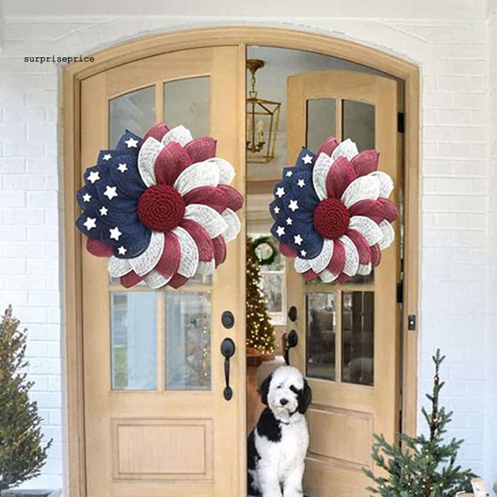 Vòng Hoa Treo Cửa Trọng Lượng Nhẹ Chủ Đề Ngày Độc Lập Trang Trí Nhà Cửa SPA