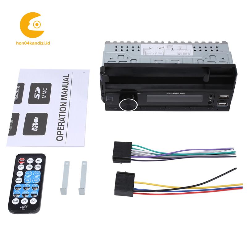 Máy Nghe Nhạc Mp3 FM Radio Bluetooth 12V 1Din Có Giá Đỡ Cho Xe Hơi