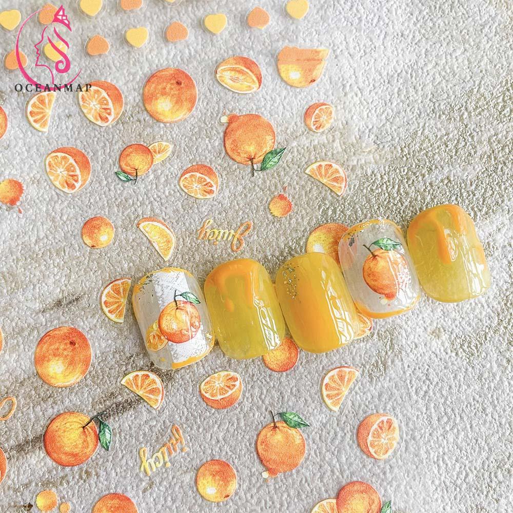 [Hàng mới về] Miếng Dán Trang Trí Móng Tay Thủ Công Phong Cách Trái Cây 5D Độc Đáo