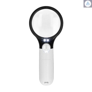 Magnifying Glass with Light Magnifying Glasses 2.5X 45X High Magnification LED Handheld Lighted Magnifier for Reading Jewellery Map Newspaper Stamp