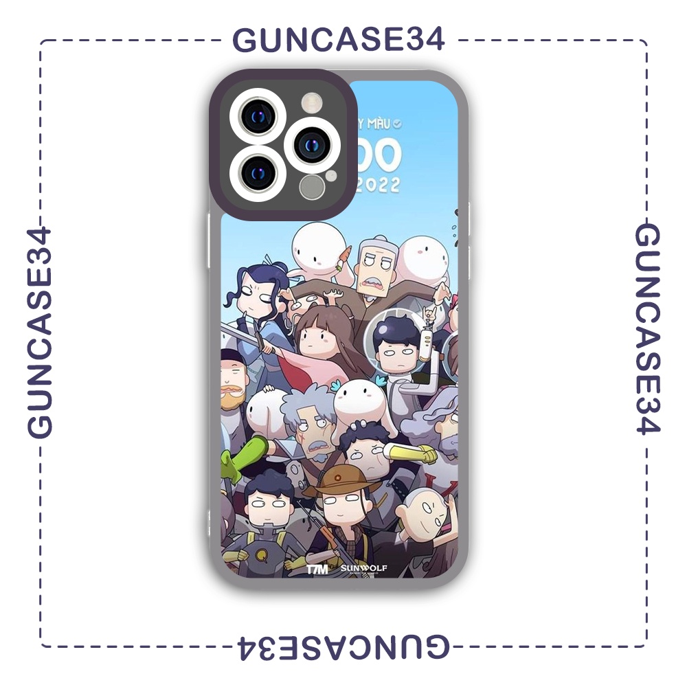 Ốp iphone cạnh vuông Guncase34 Thỏ bảy màu Việt Nam 6/6s/7/7plus/8/8plus/x/xr/xs/11/12/13/pro/plus/promax/14prm