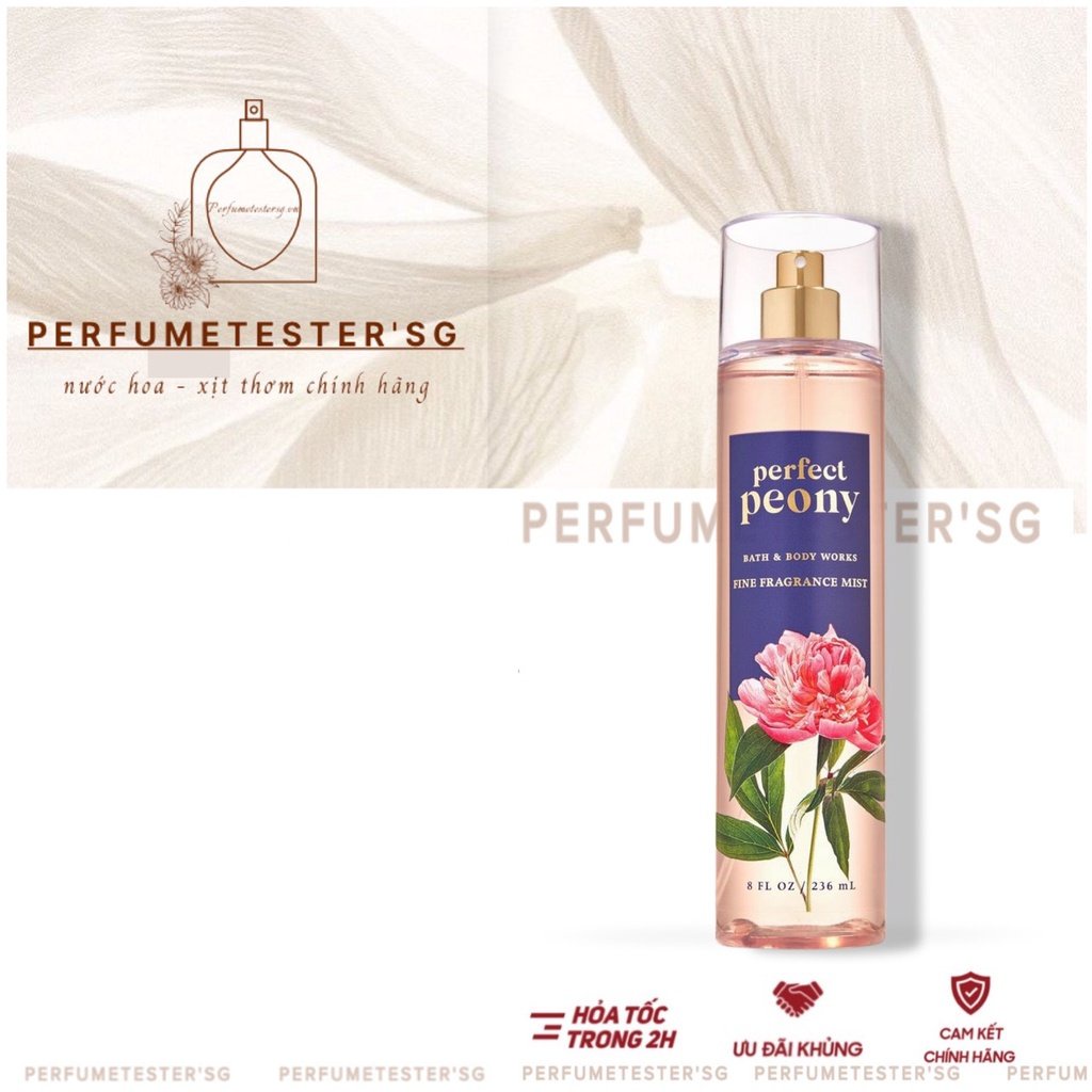 Xịt Thơm Toàn Thân Bath & Body Works PERFECT PEONY -perfumetester