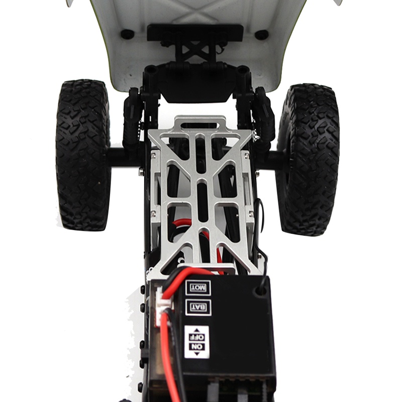 1 Bộ Khung Giữ Pin Bằng Kim Loại Màu Bạc Cho Xe Điều Khiển Từ Xa Axial SCX24 1 / 24