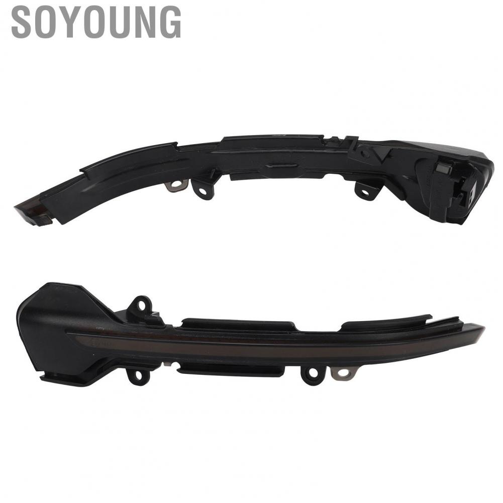 Soyoung Rearview Mirror Turn Signal Light Smoked Black Yellow Side Lamp Indicator Replacement For SEAT Leon Mk3 5F