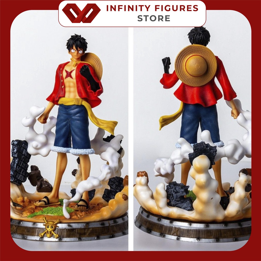 Mô hình nhân vật LUFFY haki gear 2 dáng đứng siêu to 40cm | Figure anime one piece đồ chơi mô hình trang trí