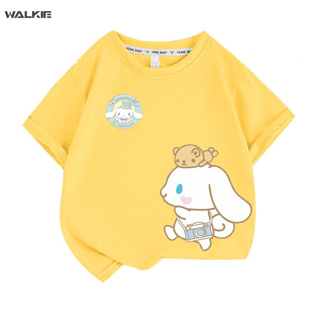 Áo Thun Cotton Tay Ngắn In Hình Cinnamoroll Dễ Thương Cho Nữ