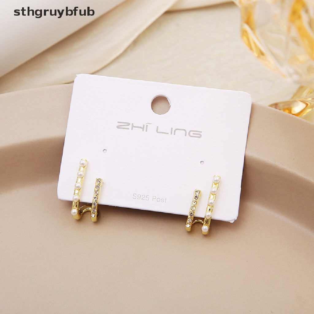 Khuyên Tai Đính Đá Zircon Lấp Lánh Thời Trang