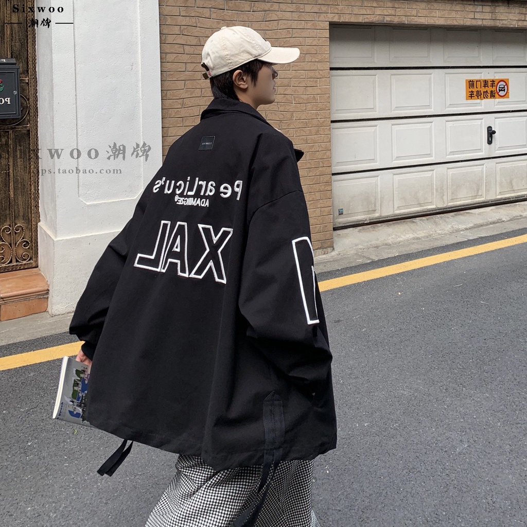 Áo Khoác Bóng Chày Dáng Rộng Thời Trang Mùa Xuân Thu Giản Dị Dành Cho Nam