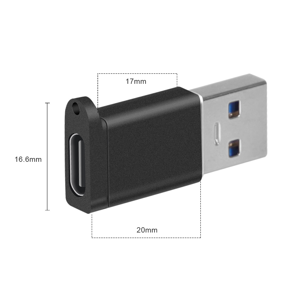 Bộ Chuyển Đổi Sạc Nhanh USB 3.0 TYPE C Có Móc Khóa Bằng Kim Loại Cho Điện Thoại Android / Laptop