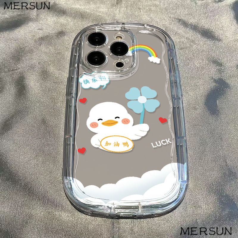 ✅Ốp Điện Thoại Tpu Dẻo Trong Suốt In Hình Vịt Trắng Nhỏ Chống Sốc Cho iPhone141311Ốp Điện Thoại Xinh Xắn Dành Cho Iphone xr7 12xs 8p promax
