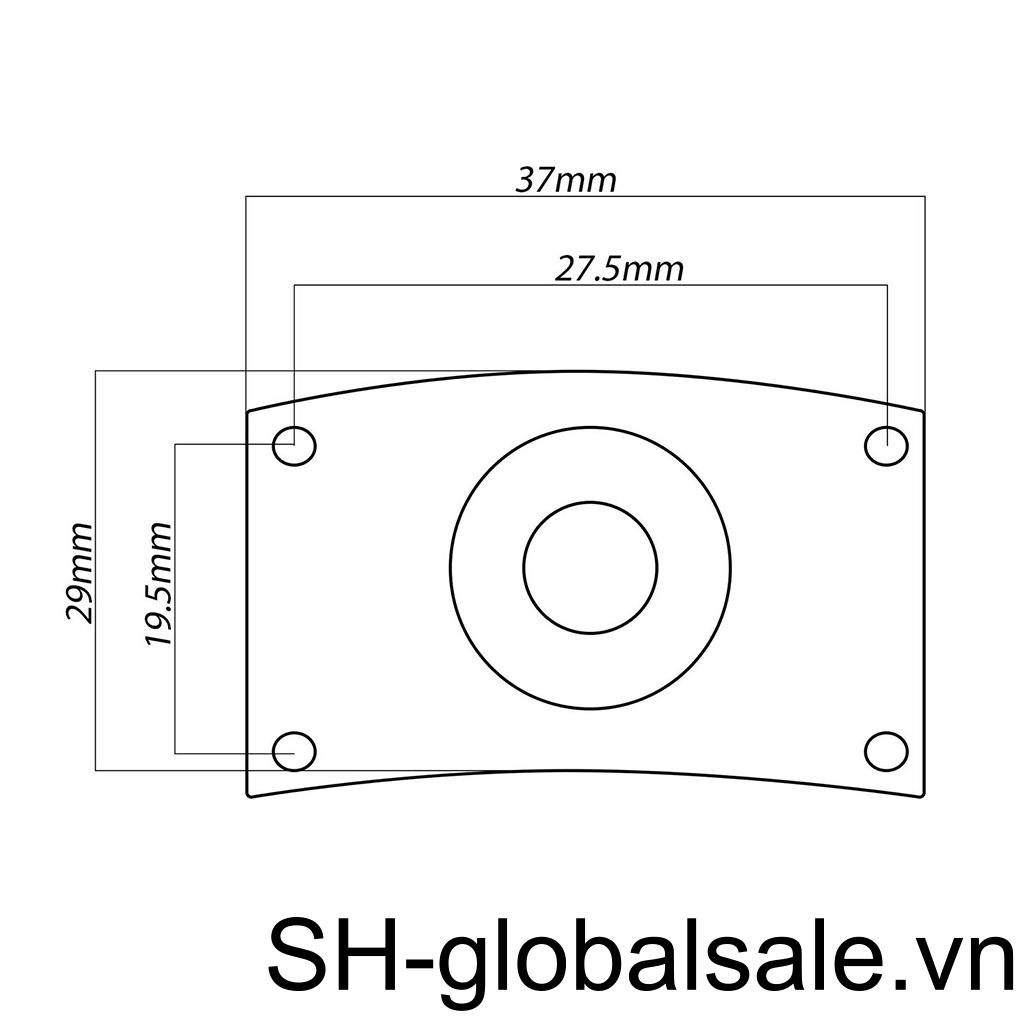 Khung Ổ Cắm Vuông 1 / 4 6 / 35mm Thay Thế Cho Đàn Guitar Điện Gibson