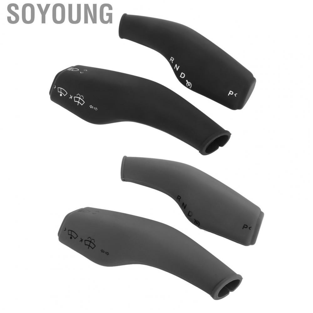 Soyoung Wiper Lever Cover  Stylish Decoration 2PCS Steering Wheel Shift Easy To Install All Inclusive Effective Protection for Car