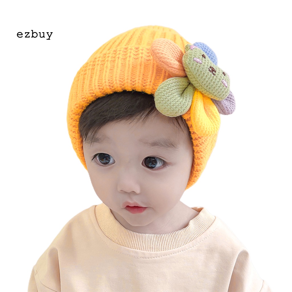 Mũ Beanie Cotton Giữ Ấm Nhiều Màu Sắc Đáng Yêu Cho Bé