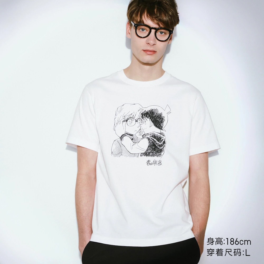 Uniqlo Áo Thun Tay Ngắn In Hình Thám Tử Conan