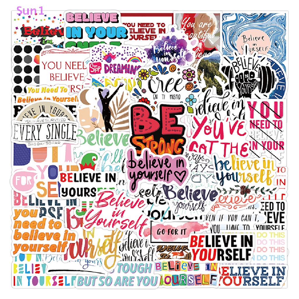 Set 50 Miếng Dán Hình Động Vật Trang Trí Laptop Phòng Học DIY