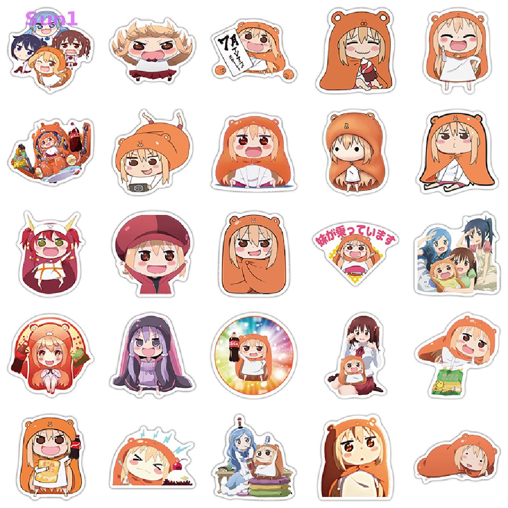 Sun1 > 50 Chiếc Phim Hoạt Hình Himouto! Sticker Umaru-chan Dán Trang Trí Laptop Xe Đạp