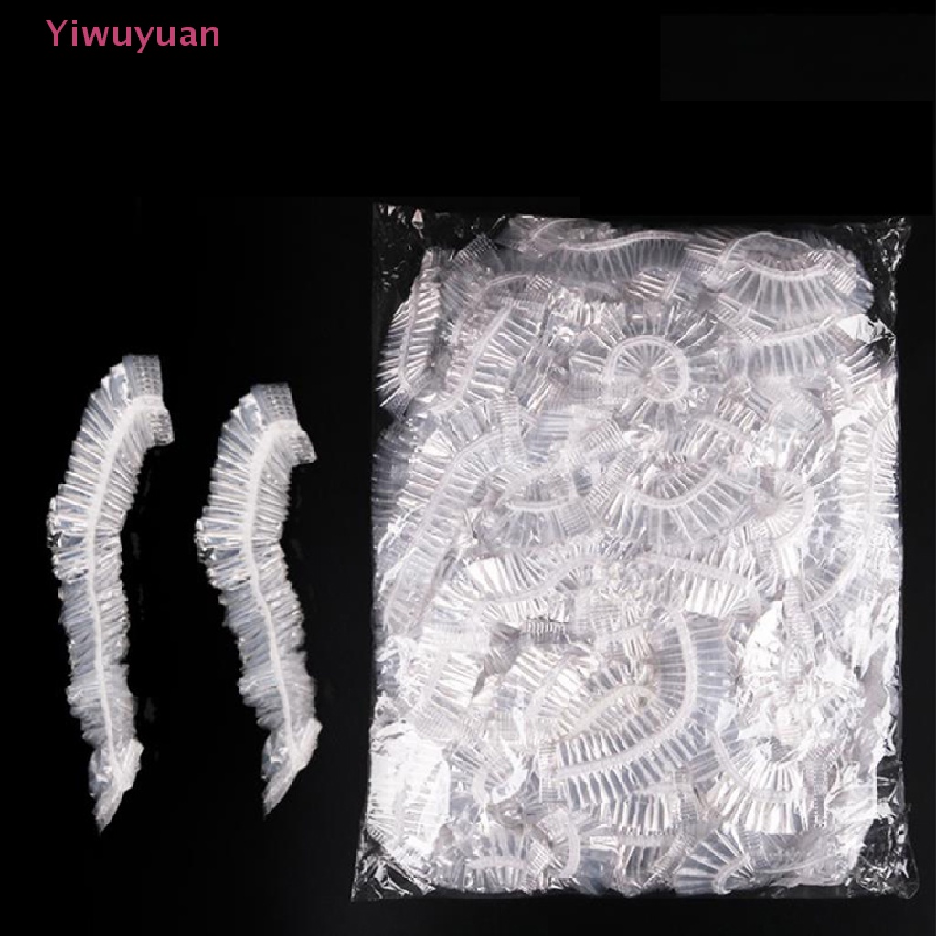 Set 100 Mũ Tắm Trùm Đầu Co Giãn Trong Suốt Dùng Một Lần