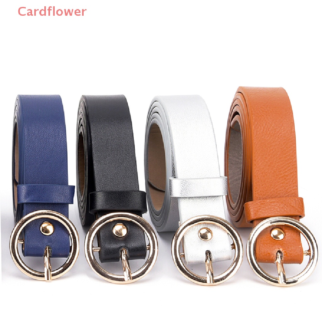 Thắt Lưng Da Khóa Tròn Kim Loại Phong Cách Boho Cổ Điển Cho Nữ