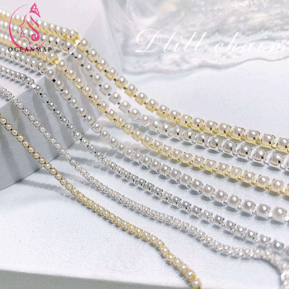 Chuỗi Hạt Ngọc Trai Trang Trí Móng Tay 25cm|Phụ Kiện Trang Trí Móng Tay Nghệ Thuật 3D DIY