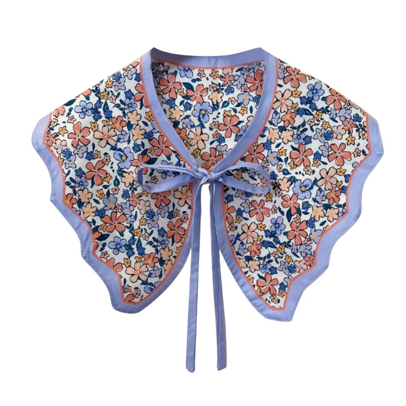 Cổ Áo Rời In Họa Tiết Hoa Có Thể Tháo Rời Thời Trang Cho Nữ