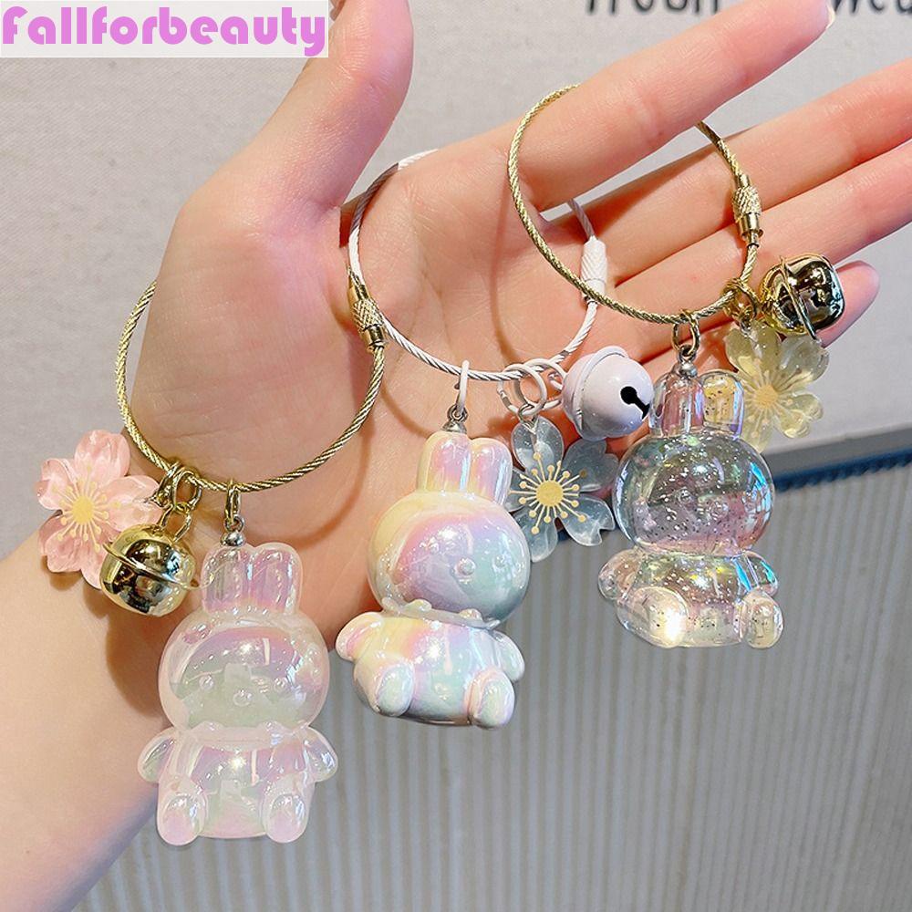 Móc Chìa Khóa Hình Thỏ 3D Bằng Kim Loại Dễ Thương Giá Đỡ