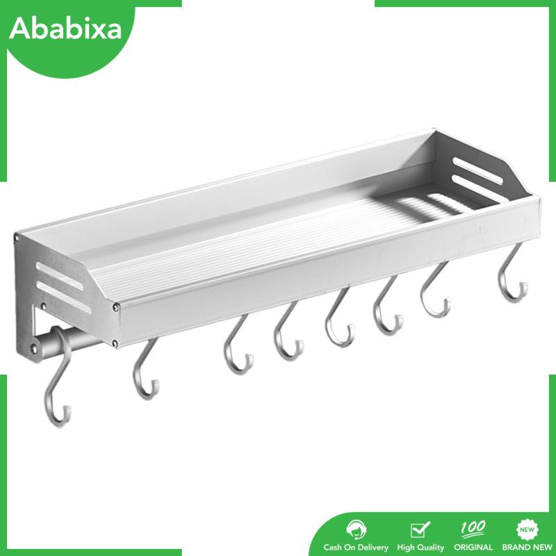 Kệ Đựng Gia Vị Gắn Tường Không Gỉ Dễ Lắp Đặt Có Móc Treo Cho Nhà Bếp Nhà Tắm