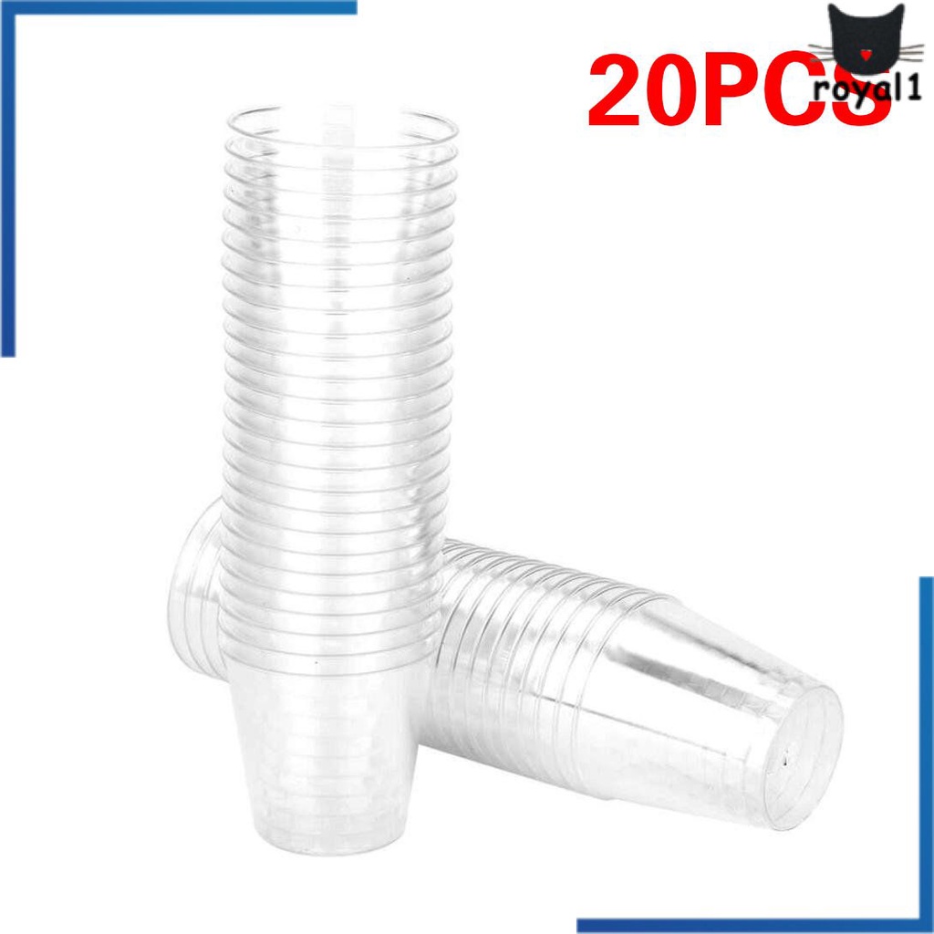 20 Ly Nhựa Trong Suốt Dùng Một Lần Thân Thiện Với Môi Trường Cái/bộ Ly Thạch Cốc Cốc 30Ml Royal1.vn