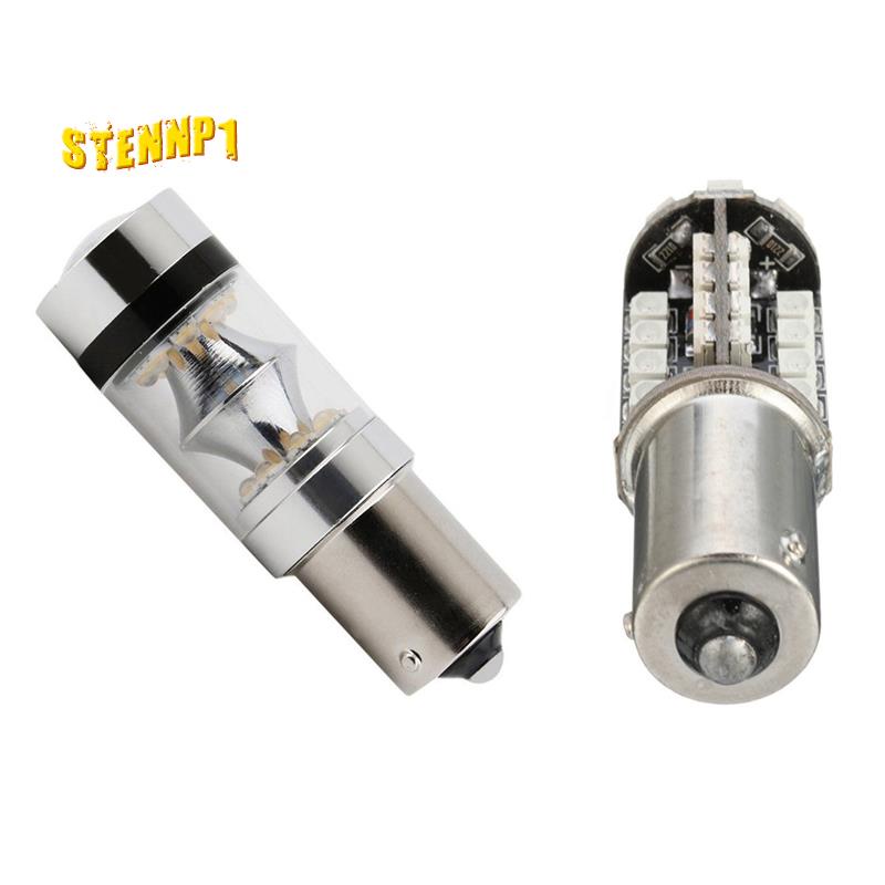 Set 2 Đèn Pha 44 SMD LED Canbus 581 BAU15S PY21W 100W 2000Lm Dành Cho Ô Tô