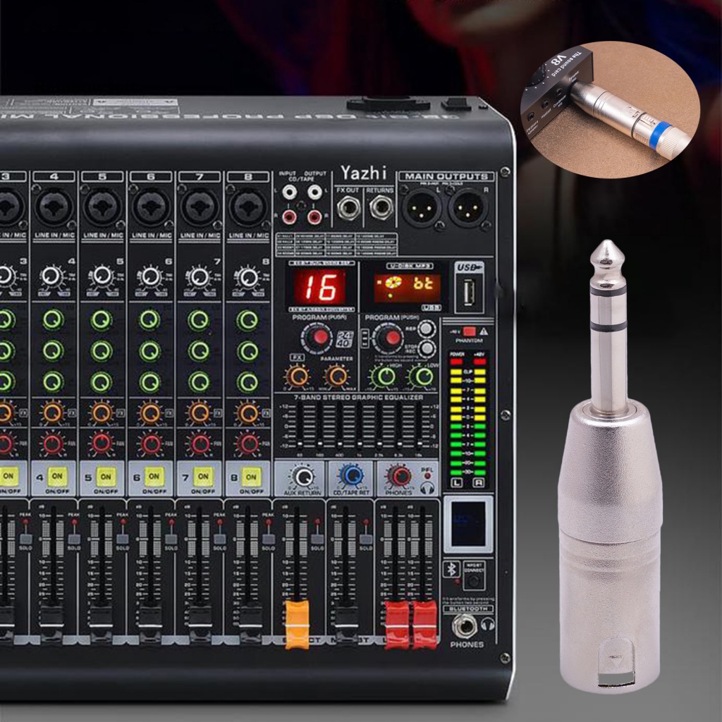 Đầu Nối Âm Thanh Chuyển Đổi Giắc Cắm 1 / 4 TRS 6.35mm XLR 3 Chấu Chuyên Dụng
