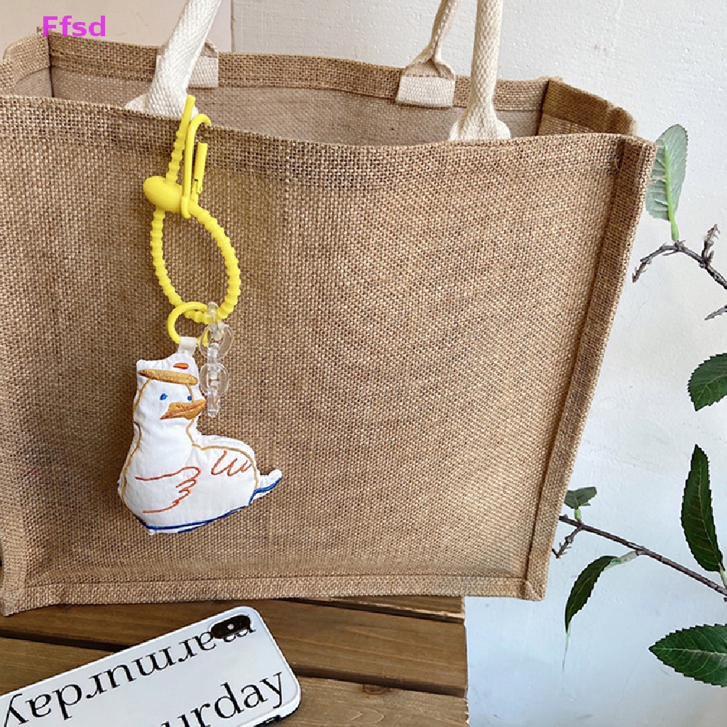 {Ffsd} Móc Khóa Mềm Hình Vịt Nhồi Bông Hoạt Hình Vui Nhộn Trang Trí Túi Xách * Bán Chạy