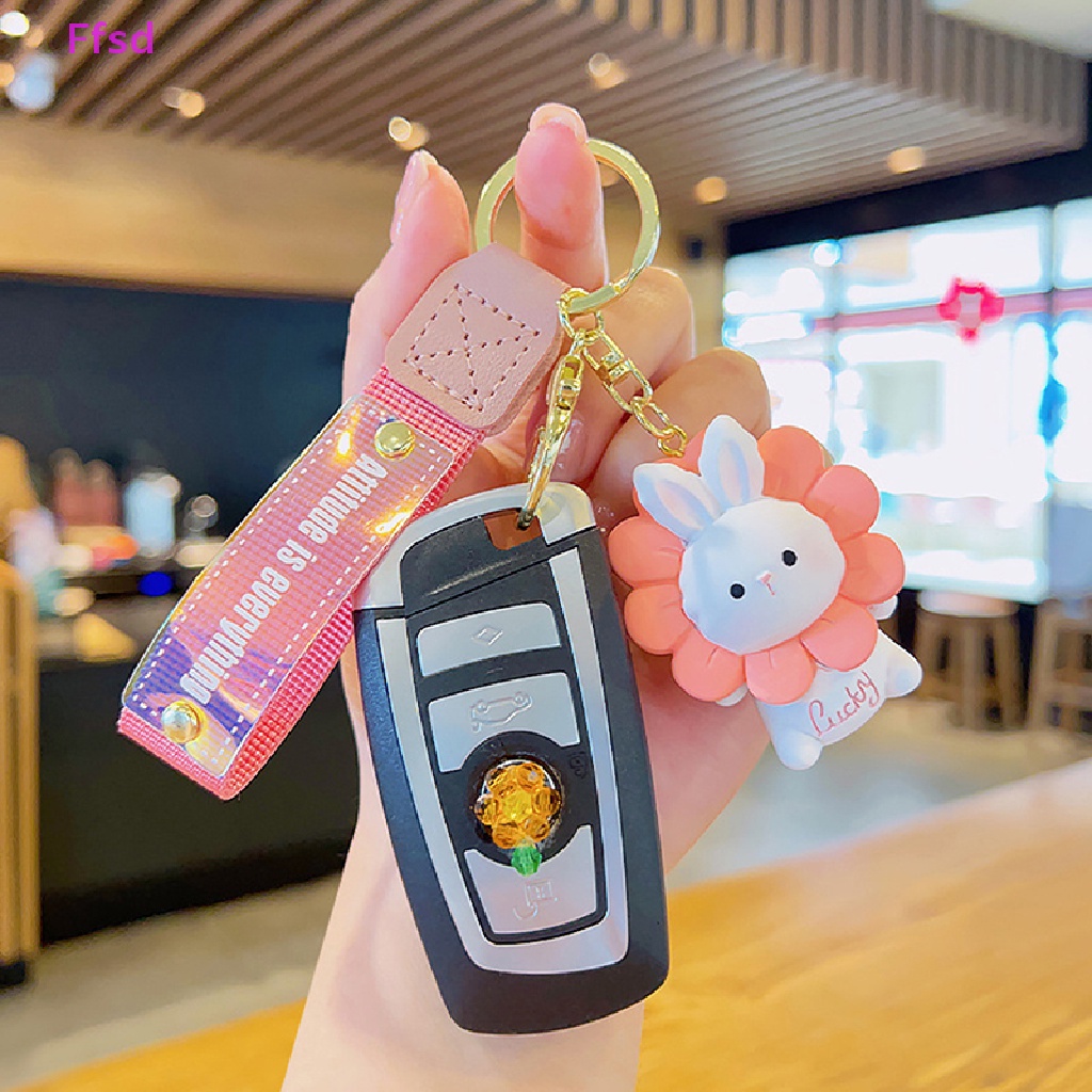 {Ffsd} Mới Móc Khóa Hình Thỏ Hoa Hướng Dương Dễ Thương Thời Trang Dành Cho Cặp Đôi * Bán Chạy