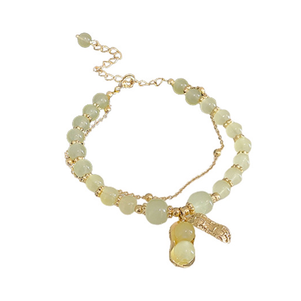 Vòng Đeo Tay Hai Lớp Dạng Chuỗi Hạt Thời Trang Dành Cho Nữ