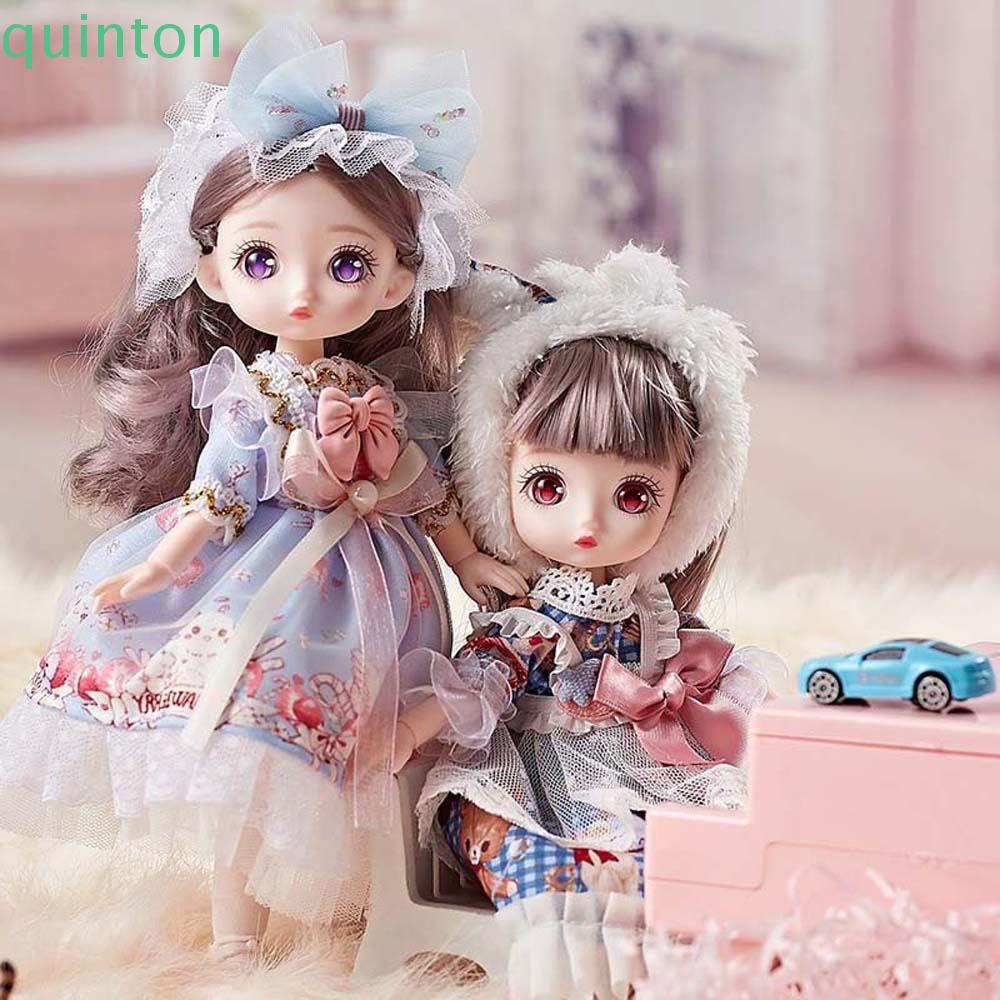 Búp Bê BJD 1 / 12 Mini Mắt To 3D Có Thể Di Chuyển DIY Dễ Thương Làm Quà Tặng Sinh Nhật / Búp Bê Bé Gái BJD