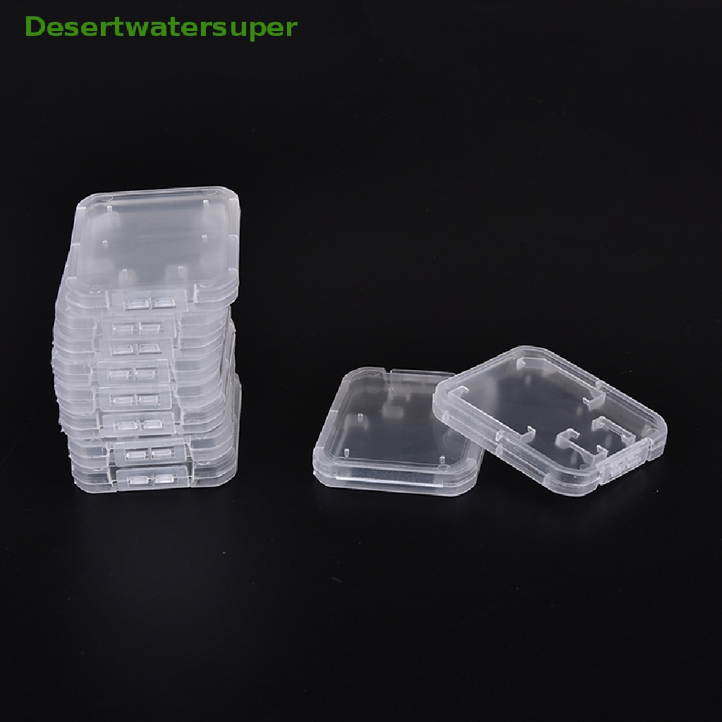 Set 10 Hộp Nhựa Trong Suốt Đựng Thẻ Nhớ SD SDHC SDXC