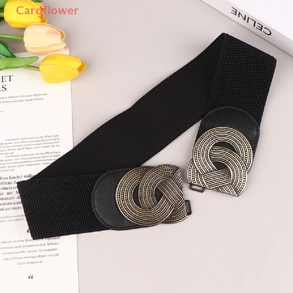 Thắt Lưng Co Giãn Khóa Kim Loại Kiểu Vintage Thanh Lịch Cho Nữ Mới