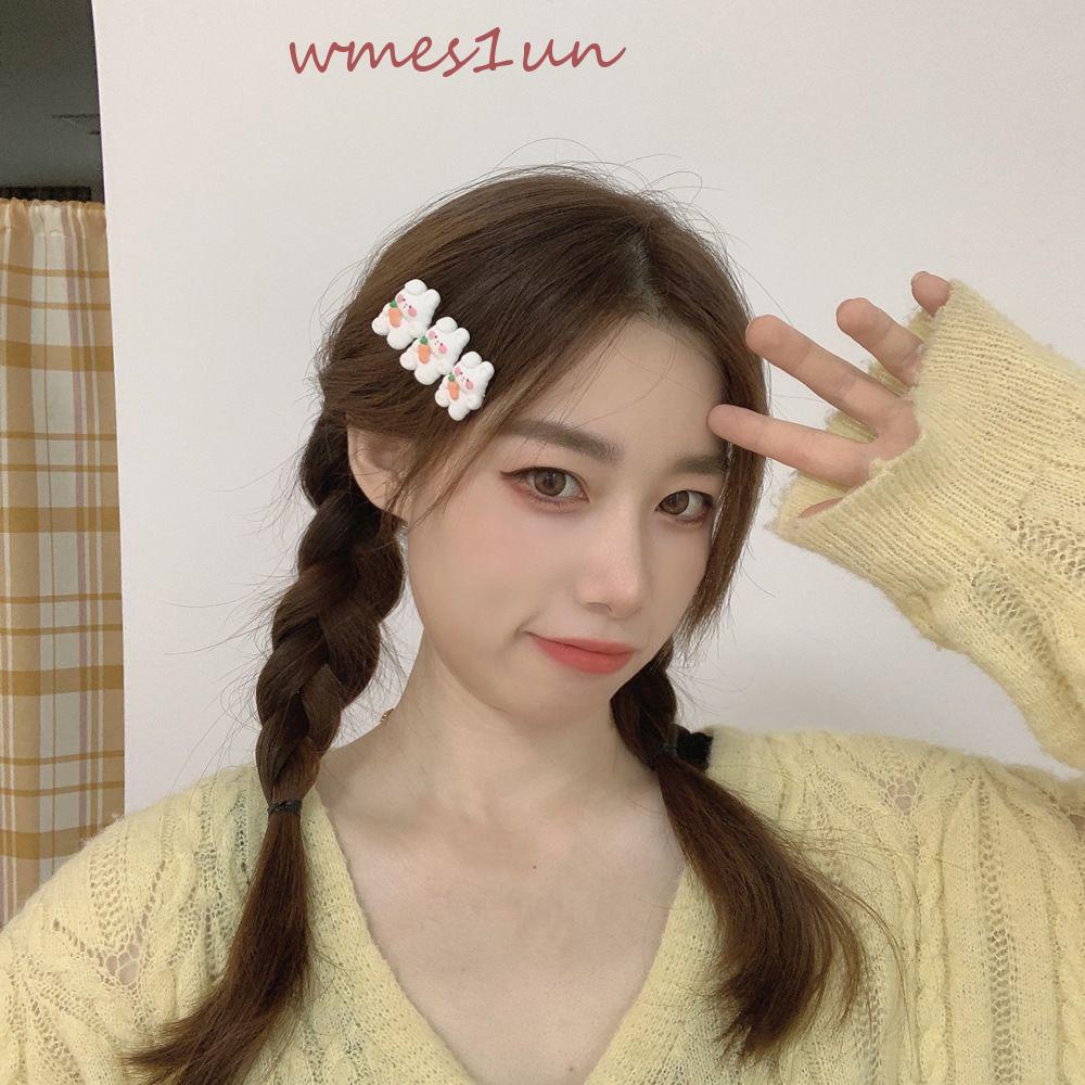 Dây Cột Tóc Cao Su Họa Tiết Thỏ / Gấu Phong Cách Hàn Quốc Ngọt Ngào WMES15H Giá Đỡ