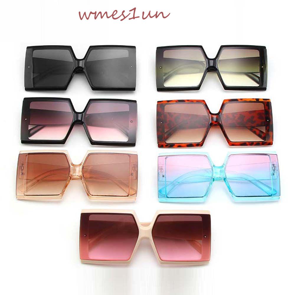 Kính Mát Gọng Vuông Cỡ Lớn Màu Vàng Phong Cách Hàn Quốc Cổ Điển Thời Trang WMES15H Dành Cho Nam Và Nữ