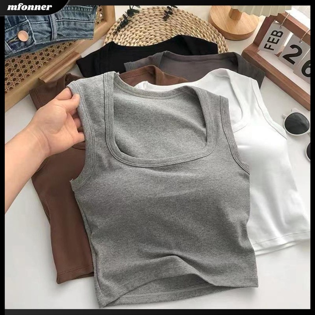 Áo Ngực Thể Thao Sát Nách Màu Trơn Thoáng Khí Gợi Cảm Cho Nữ