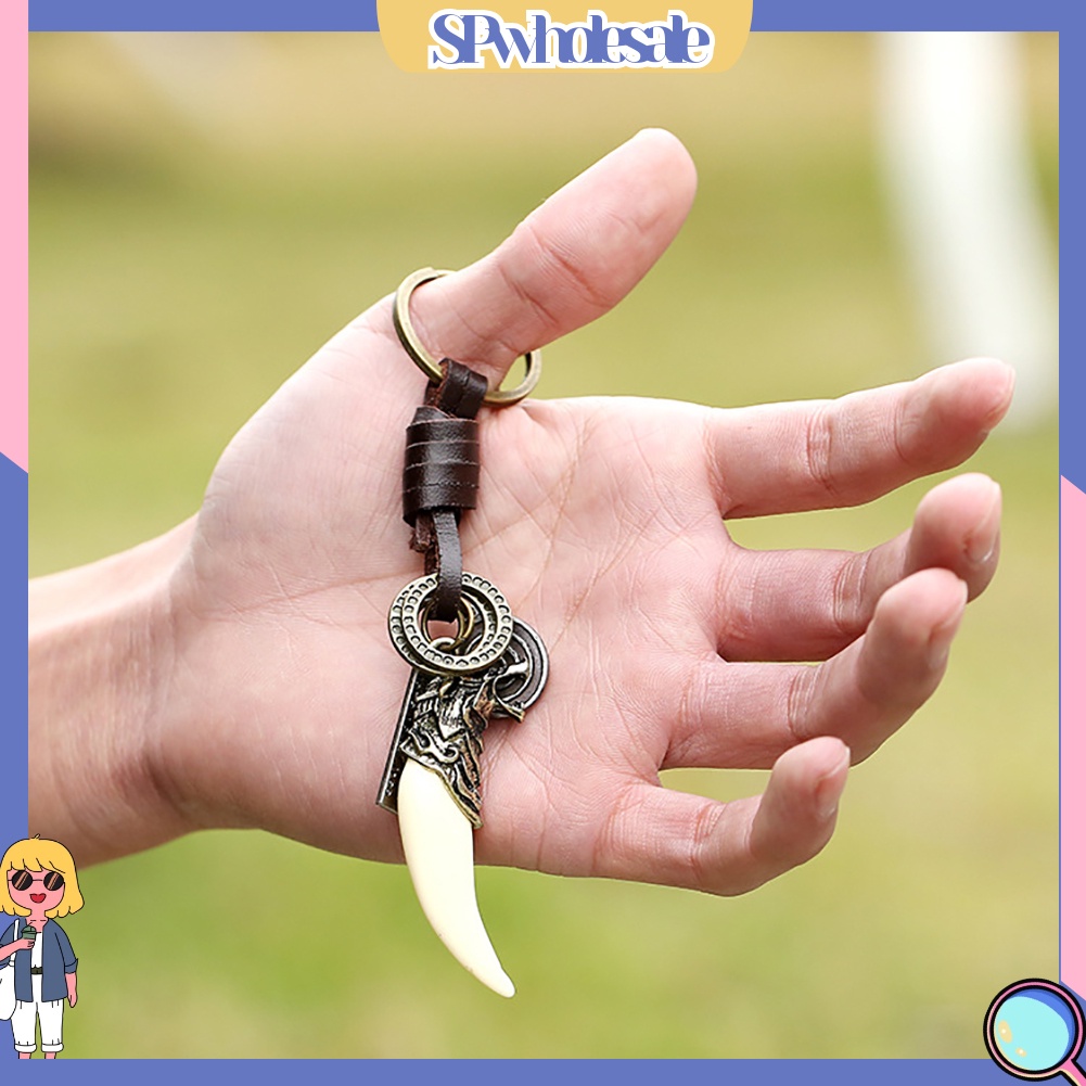 <SPwholesale> Móc Khóa Da Bò Mặt Hình Cánh Bướm / Lá Phong Cách Vintage