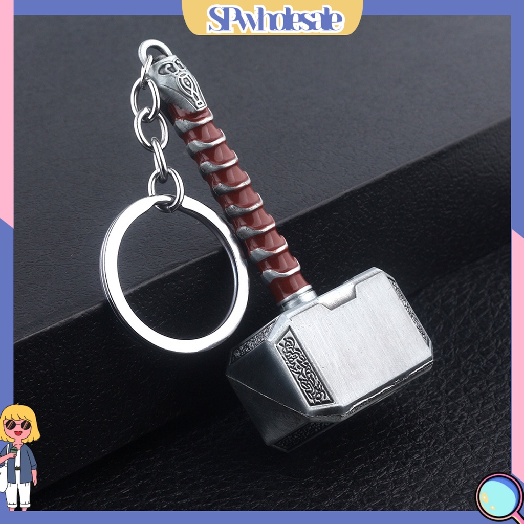<SPwholesale> Móc Chìa Khóa Hình Búa Hoạt Hình Thật Đa Năng Không Phai Màu Trang Trí Di Động Cho Nam Và Nữ