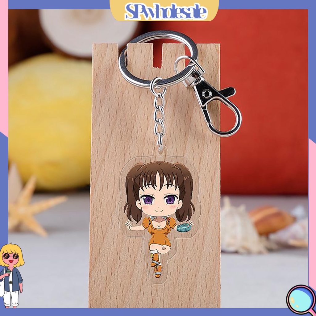 <SPwholesale> Móc Khóa Acrylic Hai Mặt Họa Tiết Anime Thu Nhỏ Dành Cho Trẻ Em