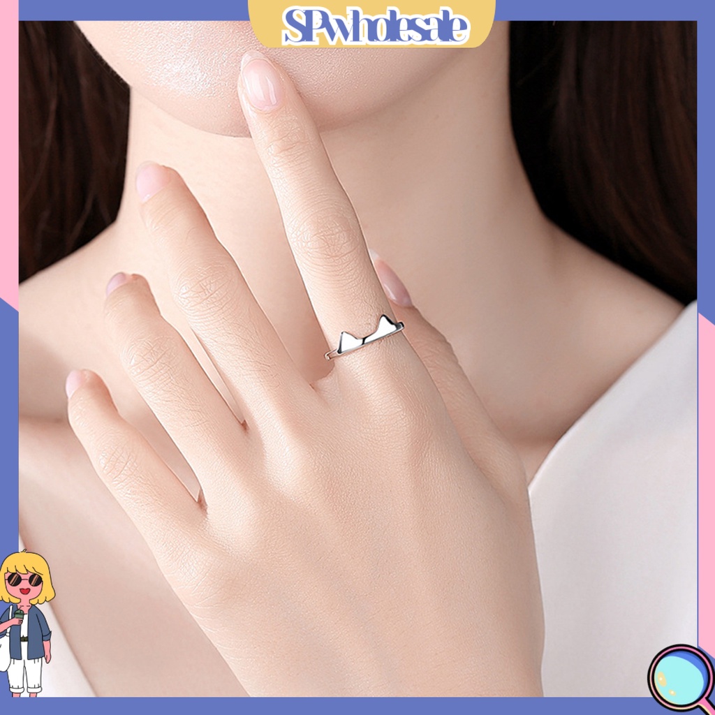 <SPwholesale> Nhẫn Hở Mạ Trang Sức Hình Tai Mèo Có Thể Điều Chỉnh Trang Sức Hàng Ngày Cho Cặp Đôi