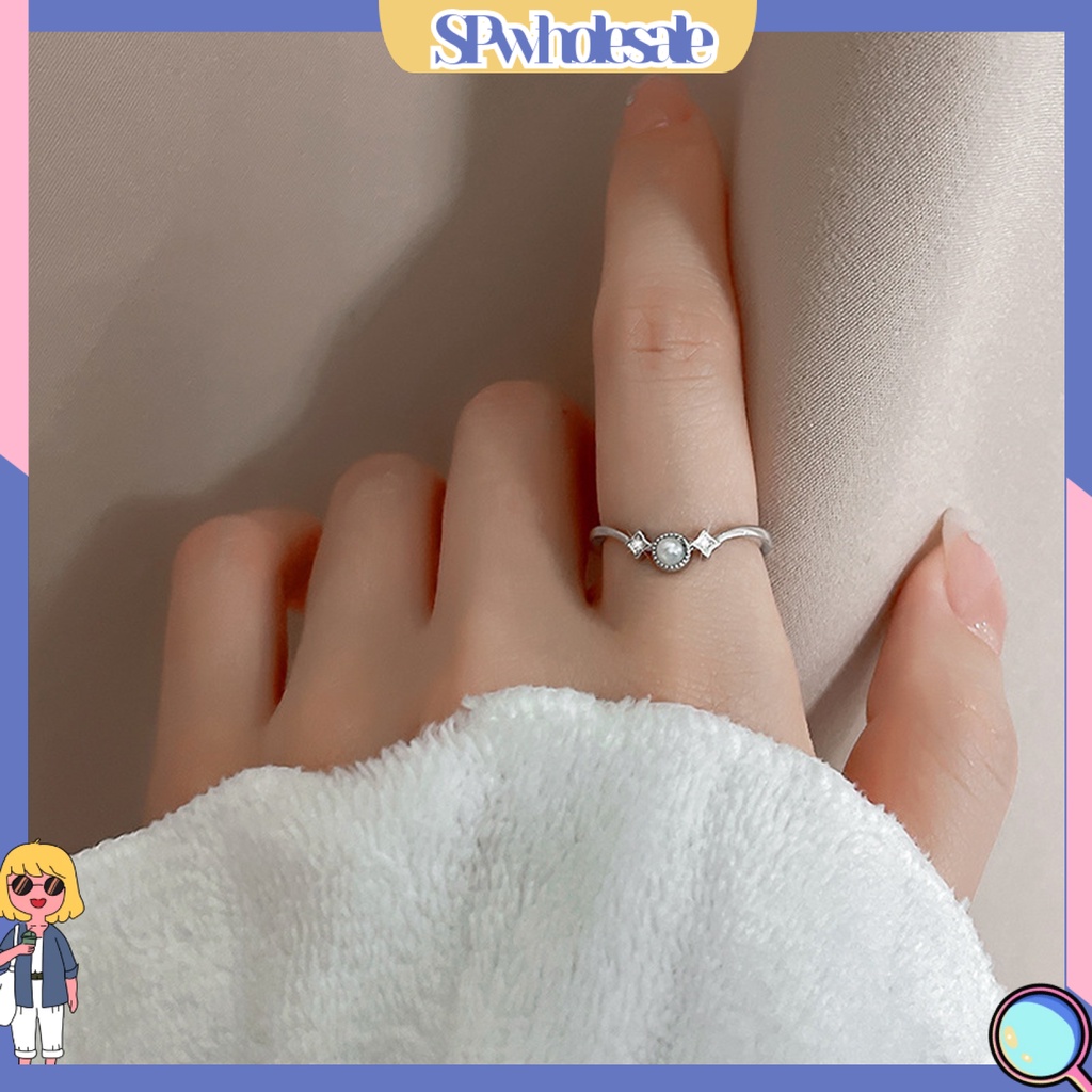 <SPwholesale> Nhẫn Đồng Đính Ngọc Trai Giả Thời Trang Cho Nữ