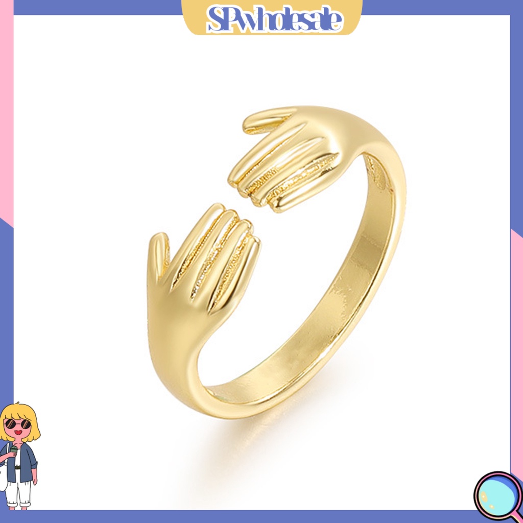 <SPwholesale> Nhẫn Hình Học Mạ Điện Mịn Màng Điều Chỉnh Được Trang Sức Quyến Rũ Cá Tính Retro Dành Cho Nữ