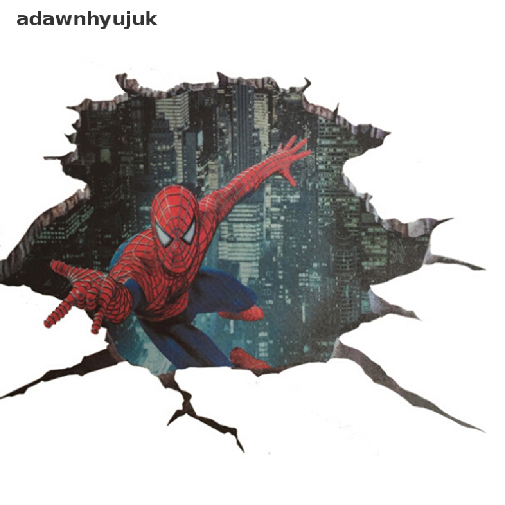 1 Miếng Dán Hình Người Nhện / Người Sắt 3d Sáng Tạo Trang Trí Xe Hơi